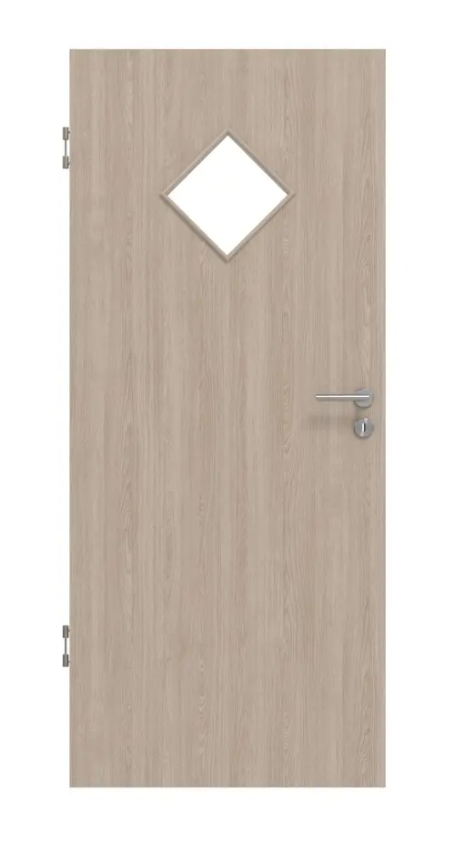 Widok frontowy dąb szary LA 6 romb Basic Durat drzwi wewnętrzne - Huga
