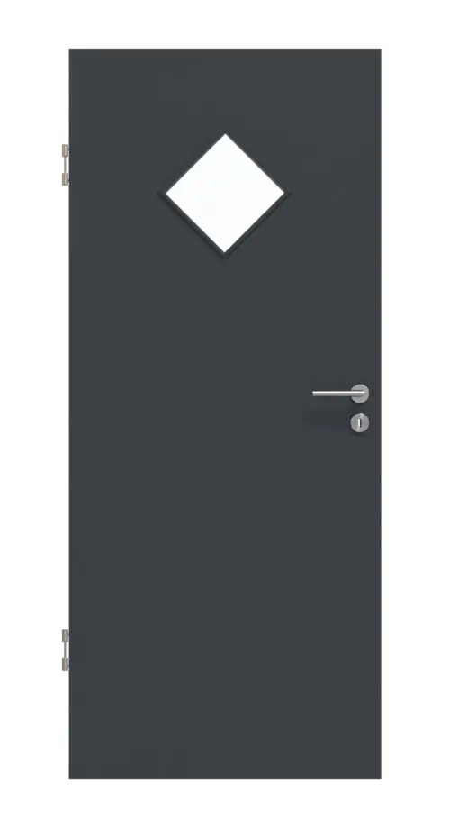 Widok frontowy antracyt RAL 7016 LA 6 Raute Basic lakierowane drzwi wewnętrzne - Huga