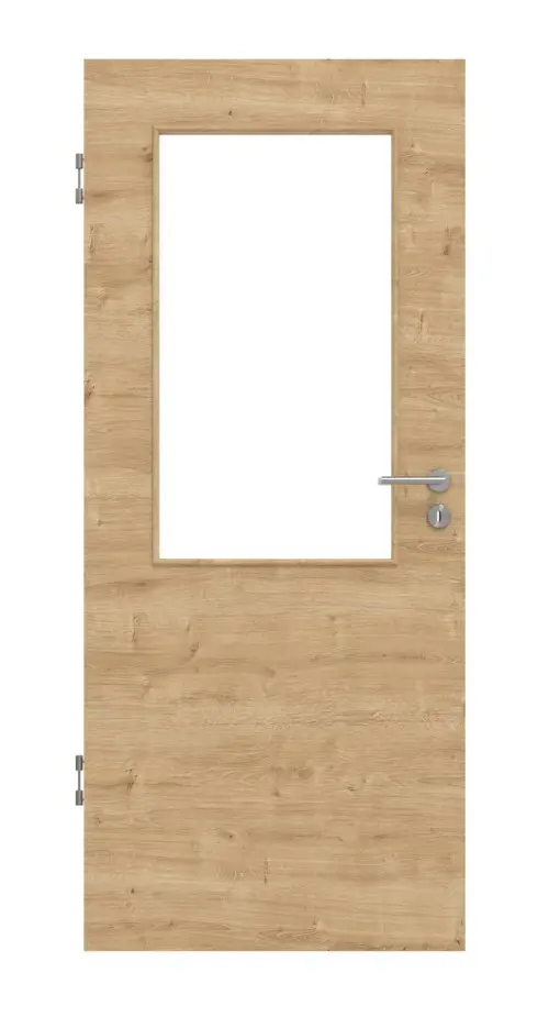 Widok frontowy dębu sękatego wzdłuż LA 7 Basic Durat drzwi wewnętrzne - Huga