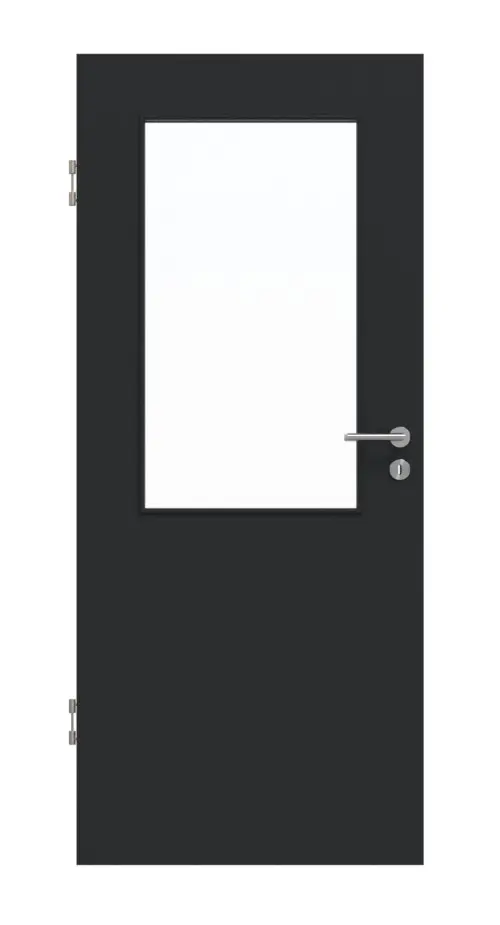 Widok frontowy antracyt RAL 7016 LA 7 lakier matowy Basic drzwi wewnętrzne - Huga