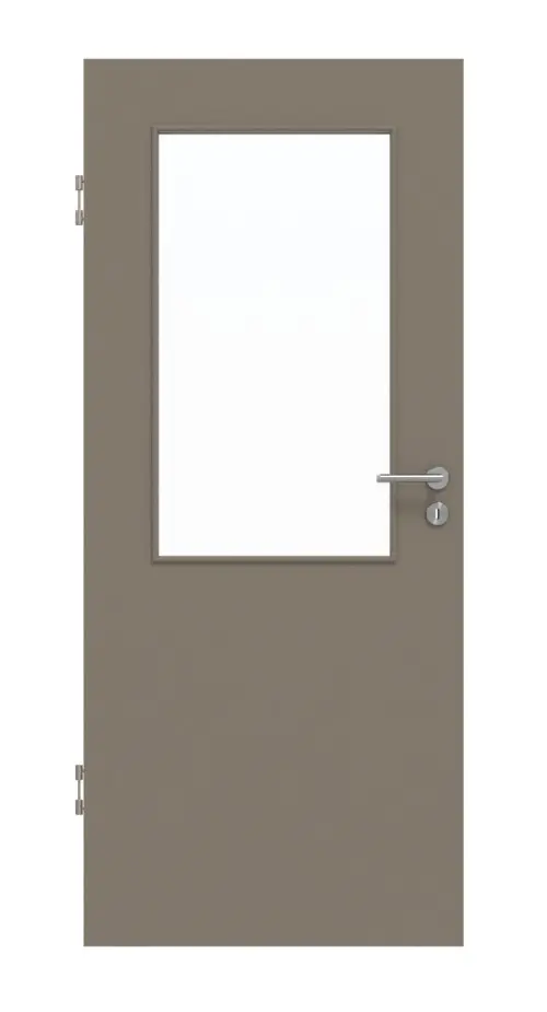 Widok frontowy taupe (kolor ciemnoszaro-brązowy) RAL 7048 LA 7 lakier matowy Basic drzwi wewnętrzne - Huga