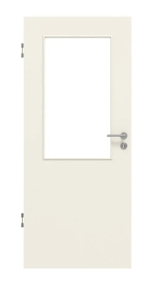 Widok frontowy biały podobny do RAL 9010 LA 7 Basic lakierowane drzwi wewnętrzne - Huga