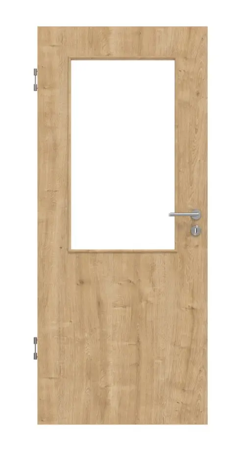 Widok frontowy drzwi wewnętrznych dąb sękaty LA 7 Basic Durat - Huga