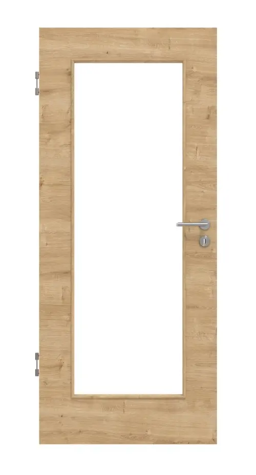 Widok frontowy dębu sękatego wzdłuż LA 8 Basic Durat drzwi wewnętrzne - Huga