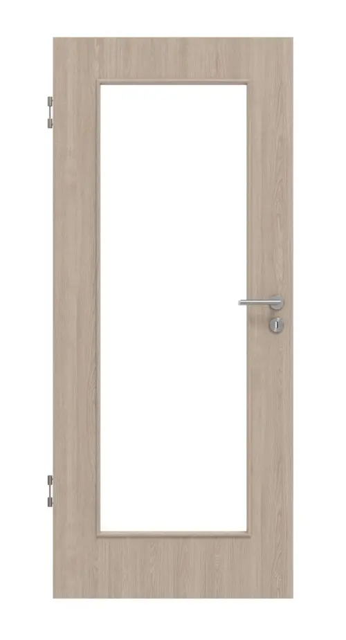 Widok frontowy drzwi wewnętrznych dąb szary LA 8 Basic Durat - Huga