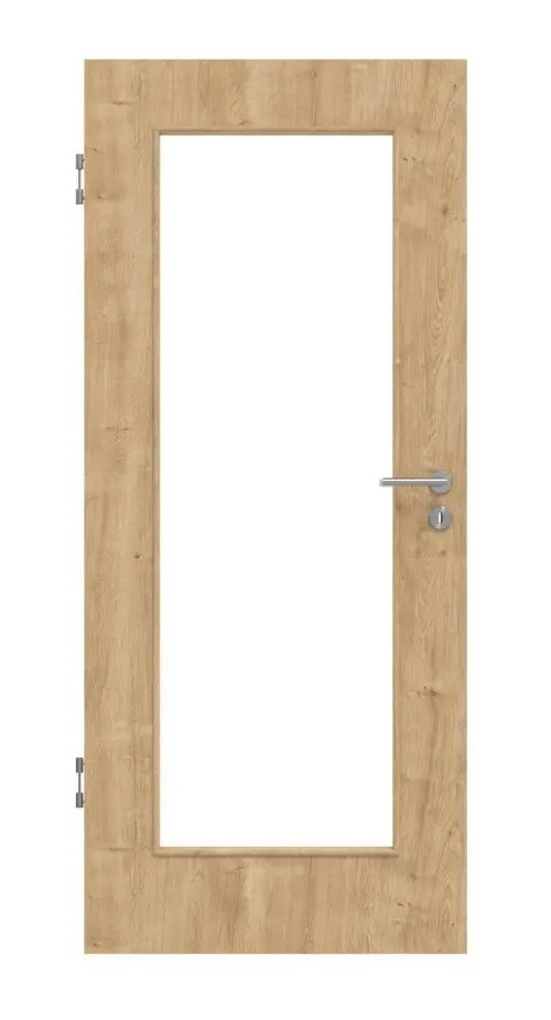 Widok frontowy drzwi wewnętrznych dąb sękaty LA 8 Basic Durat - Huga