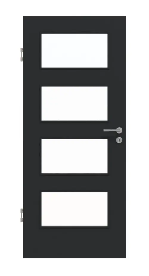 Widok frontowy antracyt RAL 7016 LA 9 lakier matowy Basic drzwi wewnętrzne - Huga