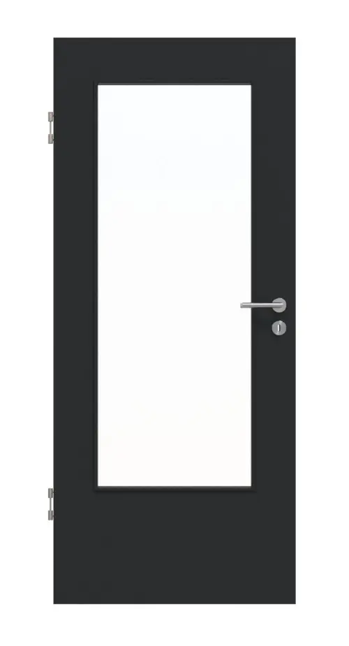 Widok frontowy: antracyt RAL 7016 DIN-LA lakier matowy Basic drzwi wewnętrzne - Huga