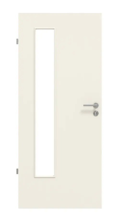 Widok frontowy biały podobny do RAL 9010 LA 24 po stronie zawiasów Basic lakierowane drzwi wewnętrzne - Huga