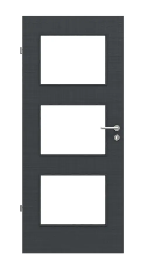 Widok frontowy drzwi wewnętrznych Cotton like antracyt LA 11 Basic - Huga