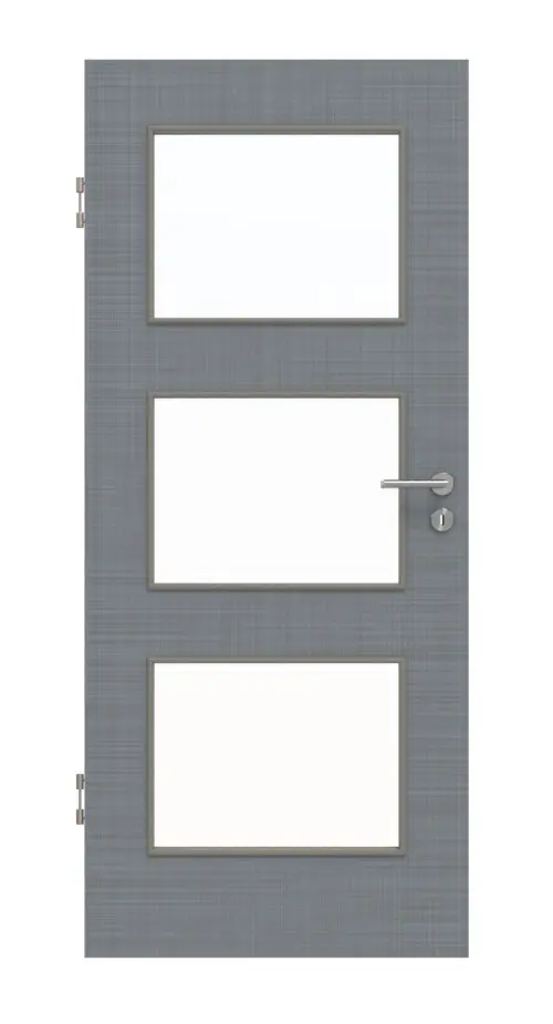 Widok frontowy drzwi wewnętrznych Basic LA 11 Cotton like Hygge szary - Huga
