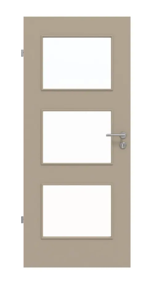 Widok frontowy drzwi wewnętrznych Huga LA 11 Basic w kolorze ultramatowy taupe (kolor ciemnoszaro-brązowy)
