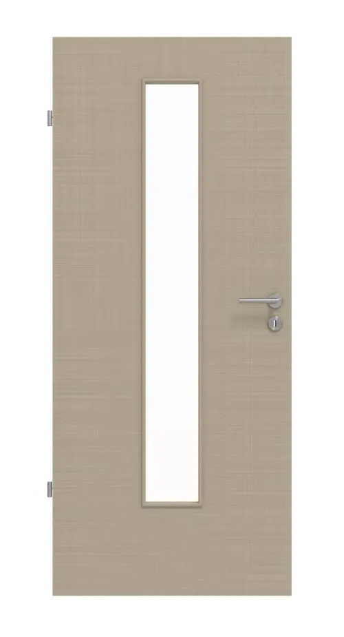 Widok frontowy Cotton like taupe (kolor ciemnoszaro-brązowy) LA 24 Basic drzwi wewnętrzne - Huga