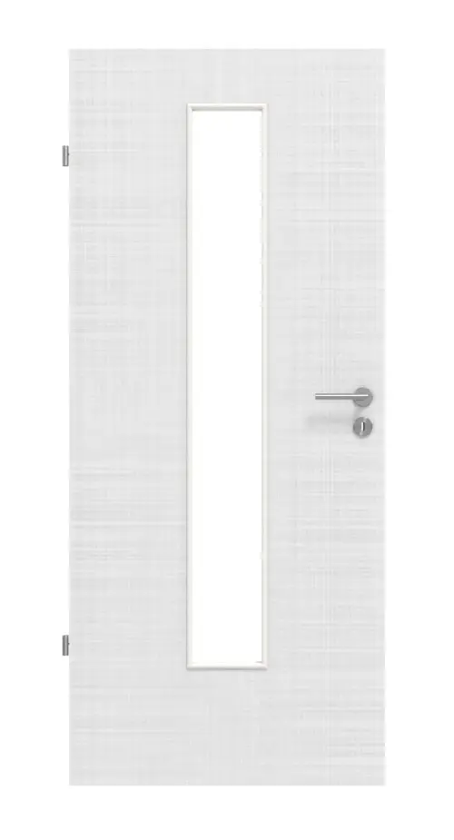 Widok frontowy drzwi wewnętrznych biel bawełniana LA 24 Basic - Huga