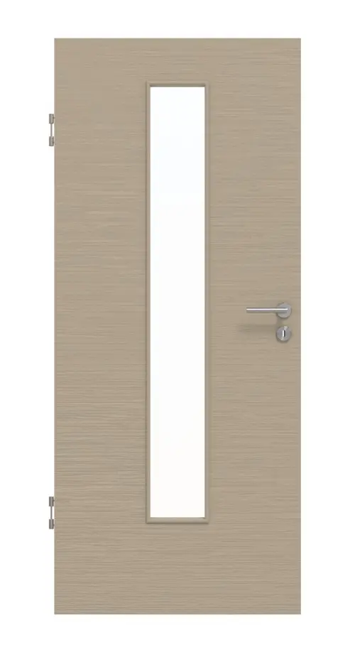 Widok frontowy drzwi wewnętrznych Huga, strukturyzowana taupe (kolor ciemnoszaro-brązowy) LA 24 Basic