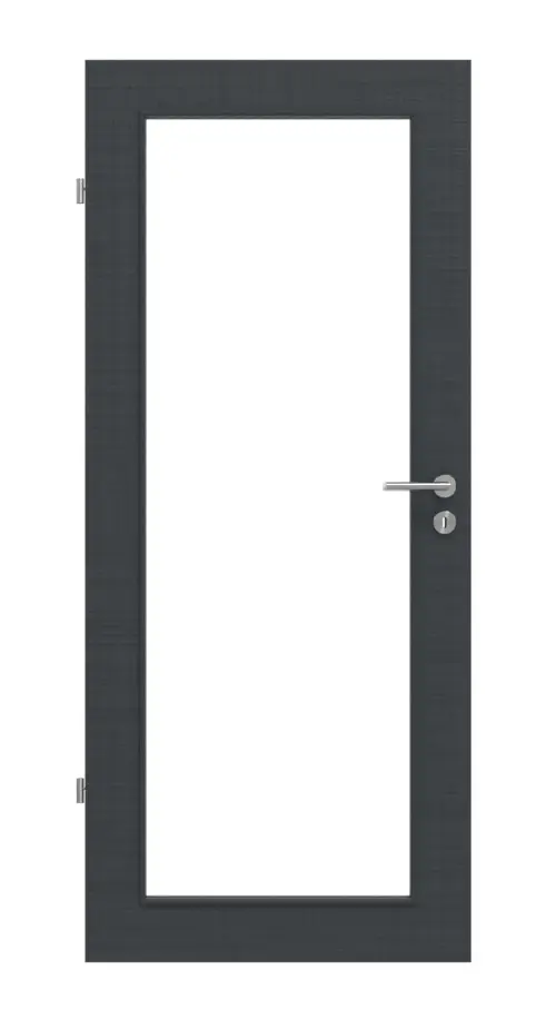 Widok frontowy drzwi wewnętrznych Cotton like antracyt LA 27 Basic - Huga