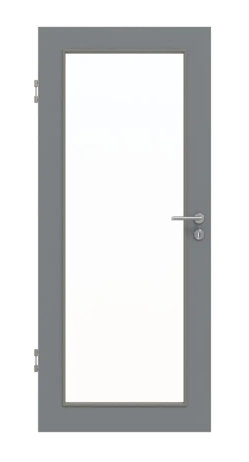Widok frontowy ultramatowy Hygge szary LA 27 Basic drzwi wewnętrzne - Huga