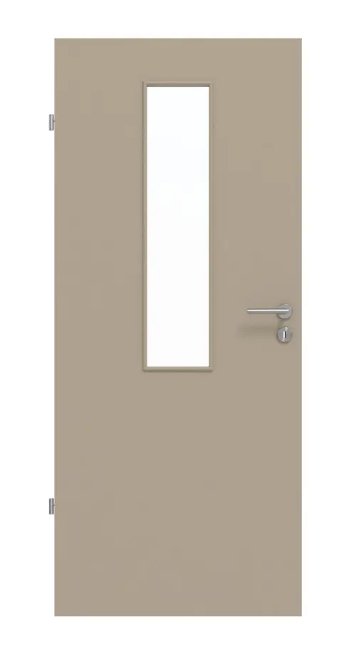 Widok frontowy drzwi wewnętrzne Huga LA 4 Basic w kolorze ultramatowy taupe (kolor ciemnoszaro-brązowy)