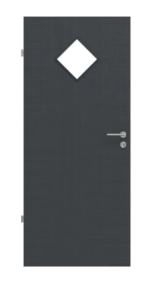 Widok frontowy drzwi wewnętrznych Cotton like antracyt LA 6 Basic - Huga