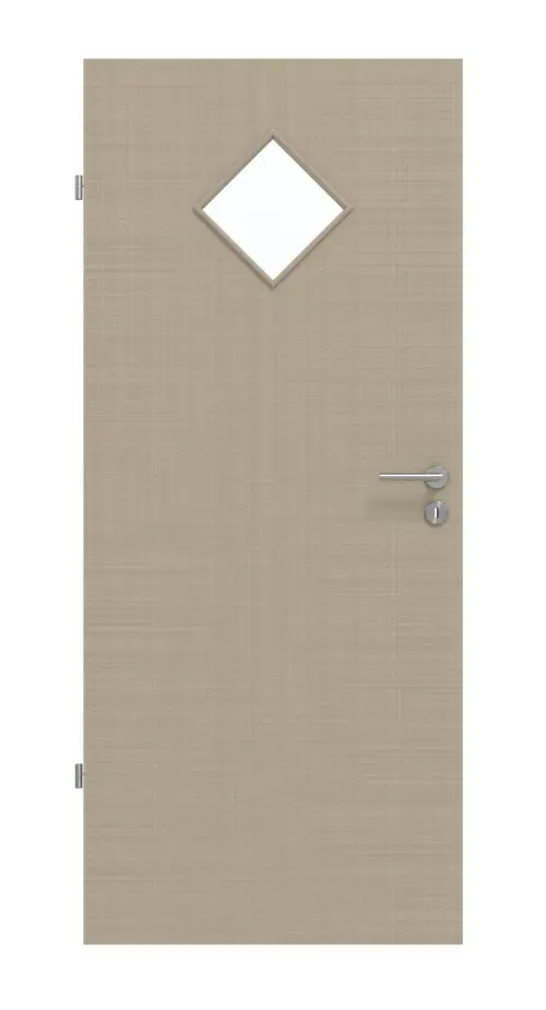 Widok frontowy Cotton like taupe (kolor ciemnoszaro-brązowy) LA 6 Basic drzwi wewnętrzne - Huga