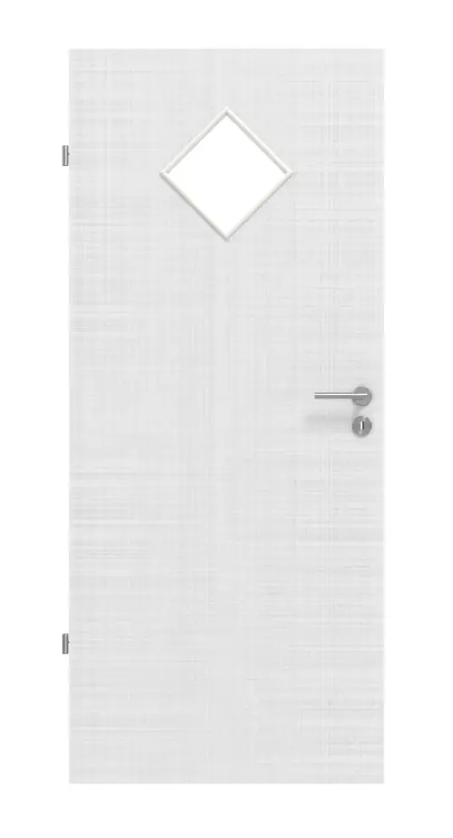 Widok frontowy drzwi wewnętrznych biel bawełniana LA 6 Basic - Huga