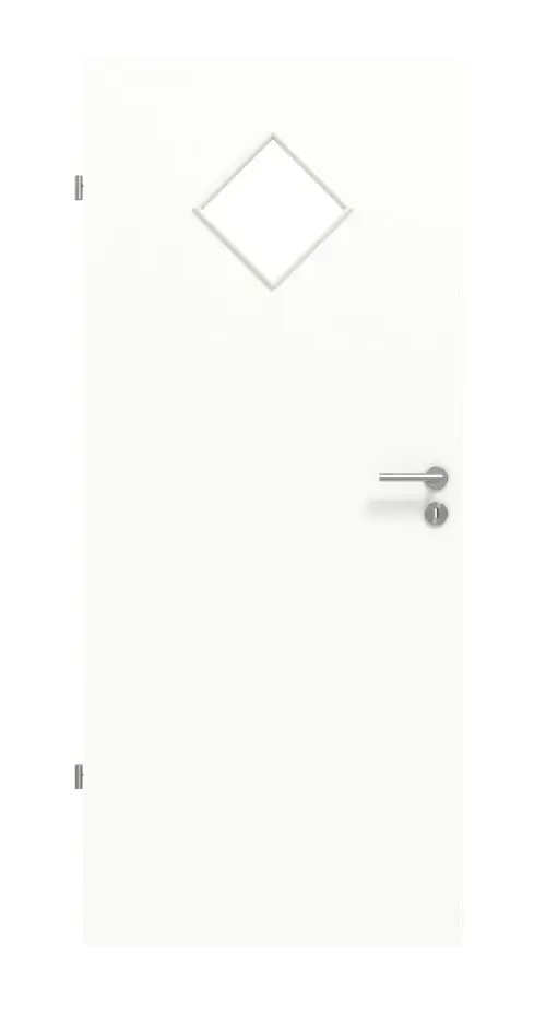 Widok frontowy: biel ultramatowa LA 6 Basic drzwi wewnętrzne - Huga