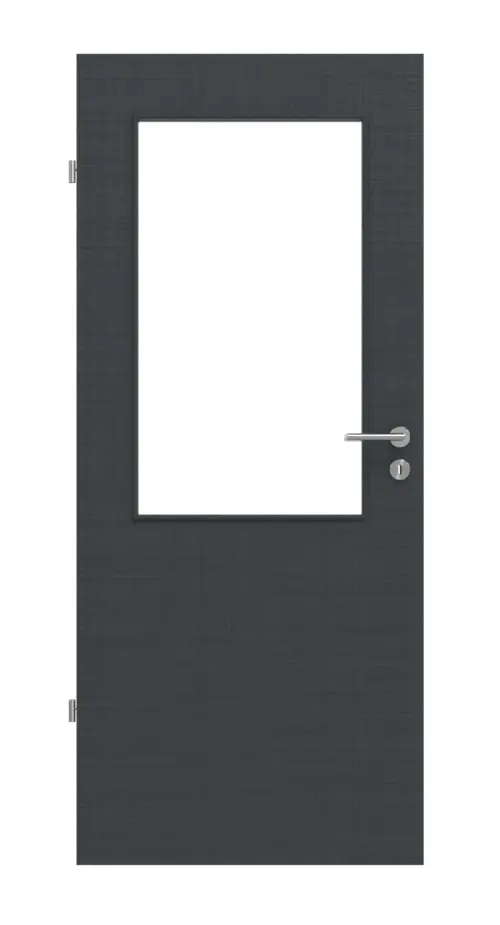 Widok frontowy drzwi wewnętrznych Cotton like antracyt LA 7 Basic - Huga