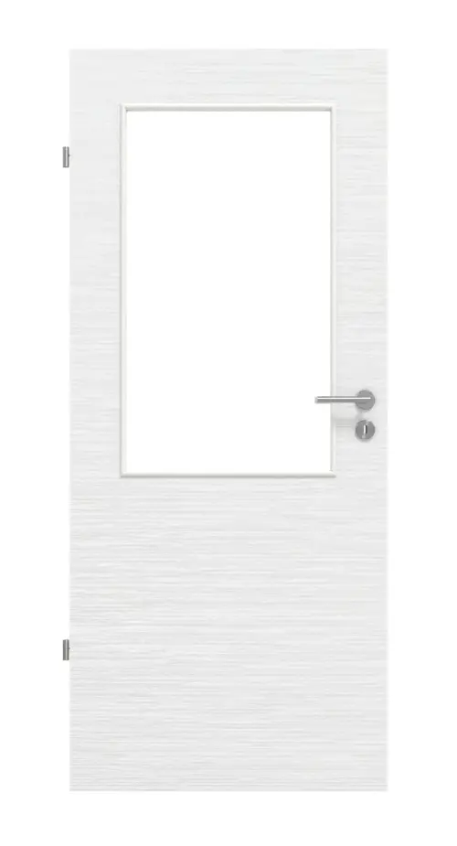 Widok frontowy - biel strukturyzowana LA 7 Basic drzwi wewnętrzne - Huga