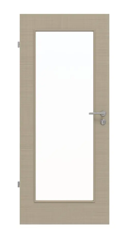 Widok frontowy Cotton like taupe (kolor ciemnoszaro-brązowy) LA 8 Basic drzwi wewnętrzne - Huga