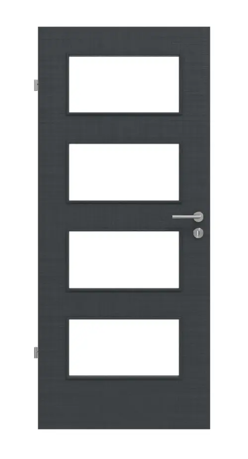 Widok frontowy Cotton like antracyt LA 9 Basic drzwi wewnętrzne - Huga