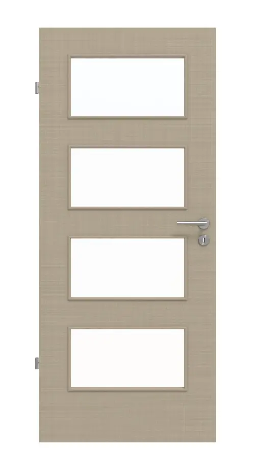 Widok frontowy Cotton like taupe (kolor ciemnoszaro-brązowy) LA 9 Basic drzwi wewnętrzne - Huga