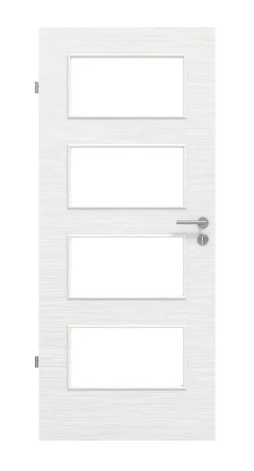 Widok frontowy - biel strukturyzowana LA 9 Basic drzwi wewnętrzne - Huga