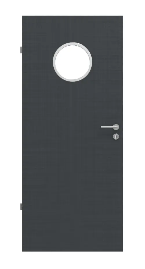 Widok frontowy drzwi wewnętrznych Cotton like antracyt LA bulaj Basic - Huga
