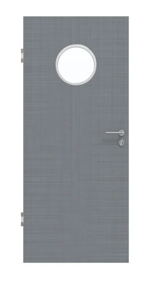 Widok frontowy drzwi wewnętrznych Cotton like Hygge szary LA Bullauge Basic - Huga
