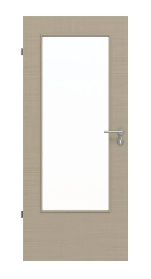 Widok frontowy Cotton like taupe (kolor ciemnoszaro-brązowy) DIN-LA Basic drzwi wewnętrzne - Huga