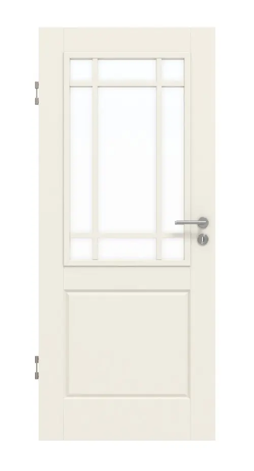 Widok frontowy drzwi wewnętrznych biały lakier Country 20 LA SP - Lebo
