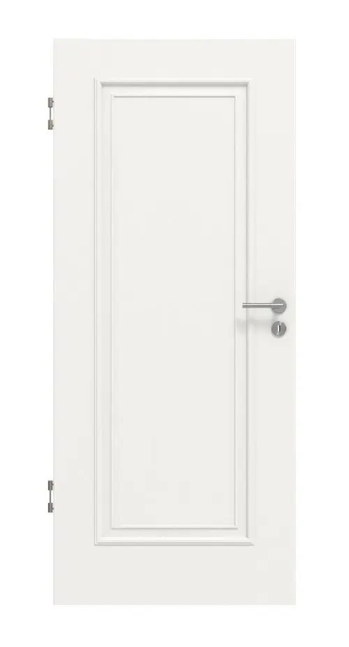 Widok frontowy marki HUGA drzwi wewnętrzne styl wiejski 1 biały lakier klasyczny