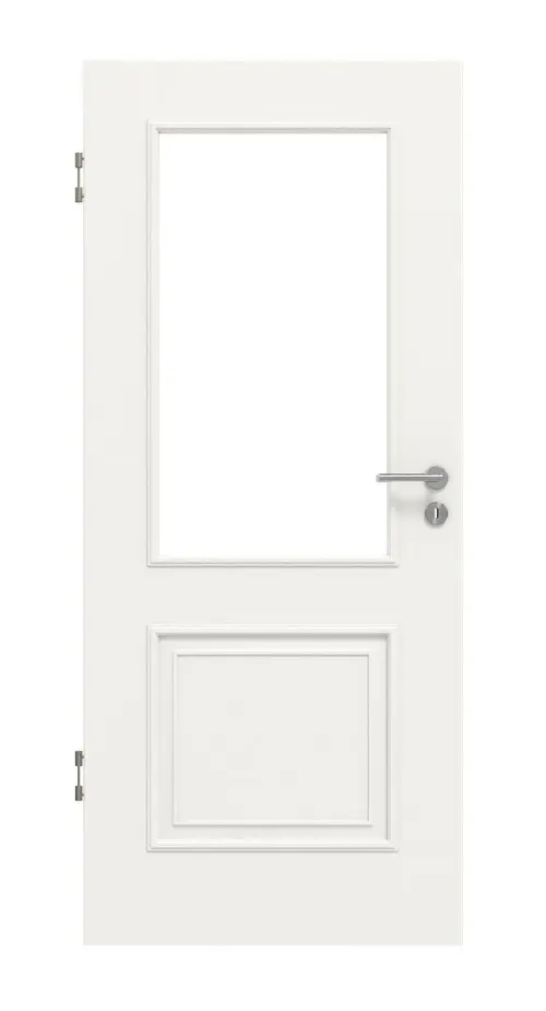 Widok frontowy: styl wiejski 2 LA klasyczny Durat biały beskidzki RAL 9016 drzwi wewnętrzne - Huga