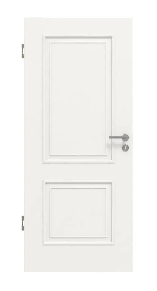 Widok frontowy styl wiejski 2 klasyczny Durat biały beskidzki RAL 9016 drzwi wewnętrzne - Huga