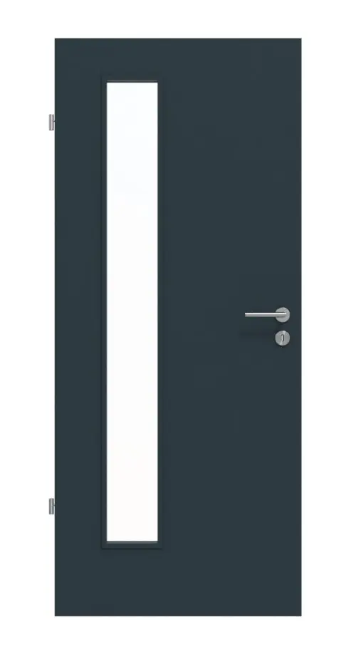 Drzwi wewnętrzne WESTAG szary tytan A 416 PortaLit CPL z przeszkleniem LA-1B po stronie zawiasów