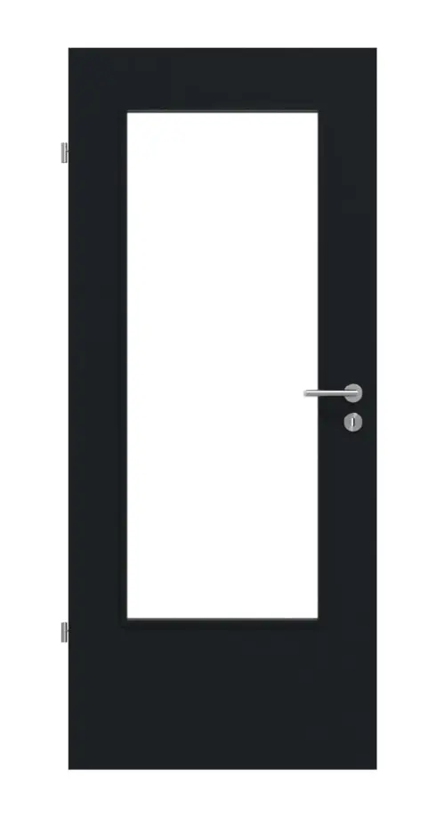 WESTAG drzwi do pomieszczeń mokrych Grafit A 14 GetaLit HPL z przeszkleniem LA-DIN