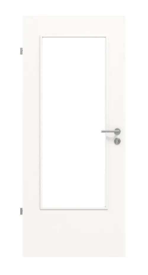 WESTAG drzwi do pomieszczeń mokrych arctic biały A 222 RAL 9016 PortaLit CPL z przeszkleniem LA-DIN