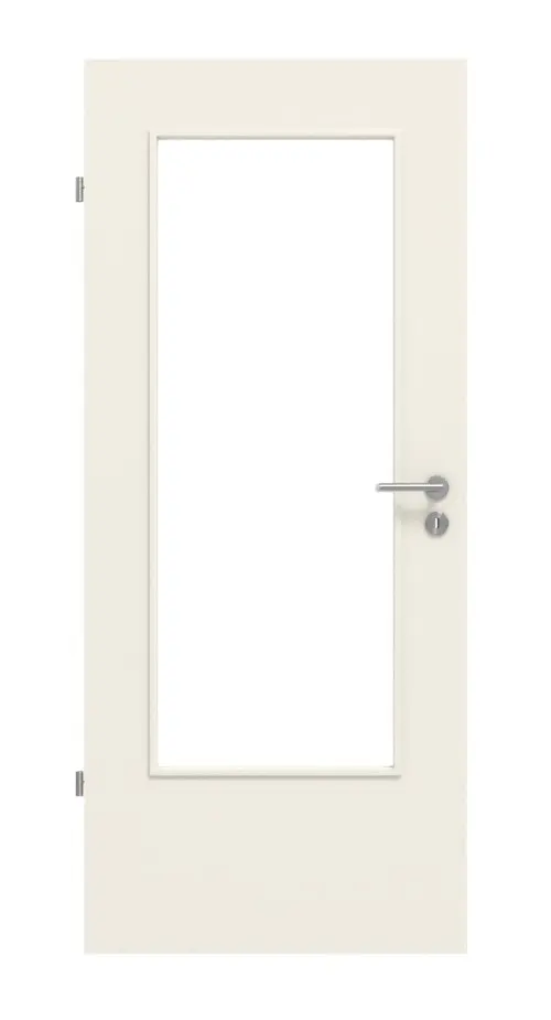 WESTAG drzwi do pomieszczeń mokrych Klasyczny Biel A 223 RAL 9010 PortaLit CPL z przeszkleniem LA-DIN
