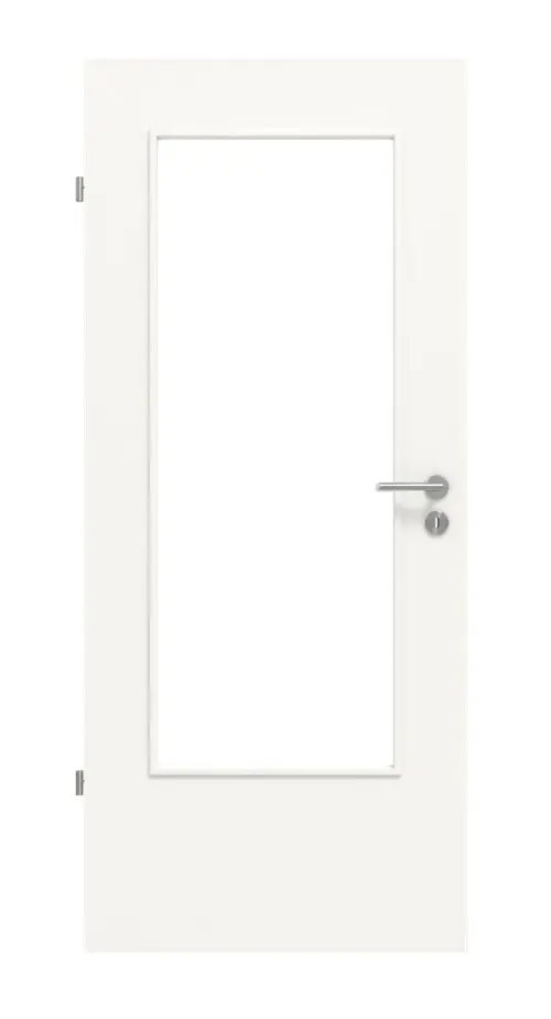 WESTAG drzwi do pomieszczeń mokrych biel sygnałowa A 224 GetaLit HPL z przeszkleniem LA-DIN