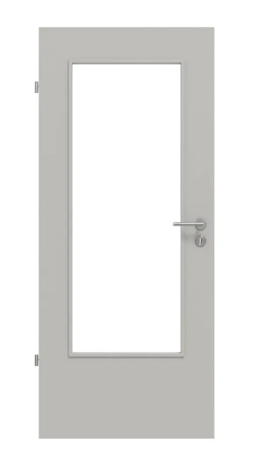 WESTAG Drzwi do pomieszczeń wilgotnych Jasnoszary A 402 GetaLit HPL z przeszkleniem LA-DIN