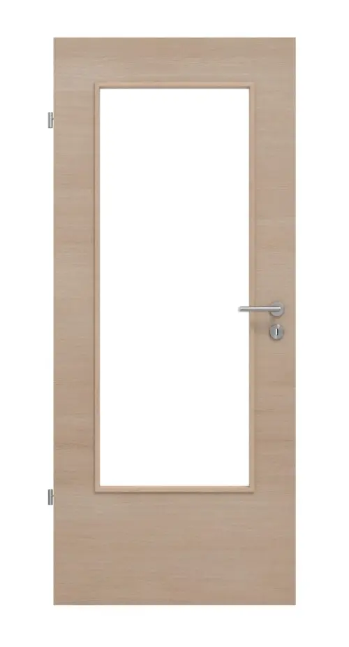 WESTAG Drzwi do pomieszczeń wilgotnych Pinia Jasna Krzyżowa PiC 11 GetaLit HPL z przeszkleniem LA-DIN