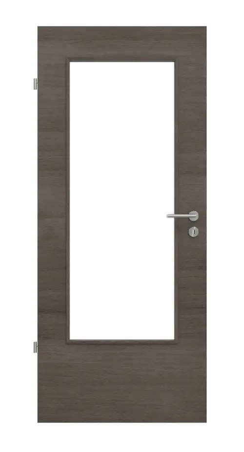 Drzwi wewnętrzne WESTAG Pinie Grau Cross PiC 44 PortaLit CPL z wycięciem na światło LA-DIN