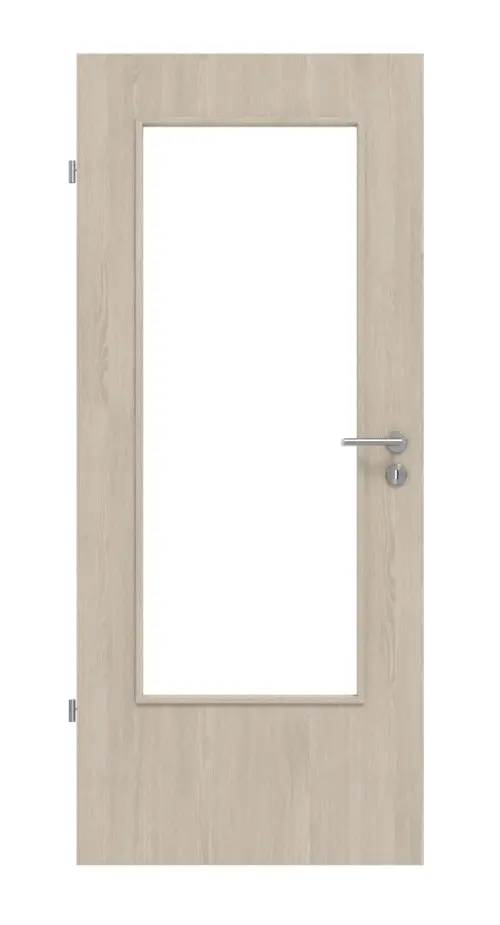 WESTAG drzwi do pomieszczeń mokrych dąb platynowy Ei 424 PortaLit CPL z przeszkleniem LA-DIN