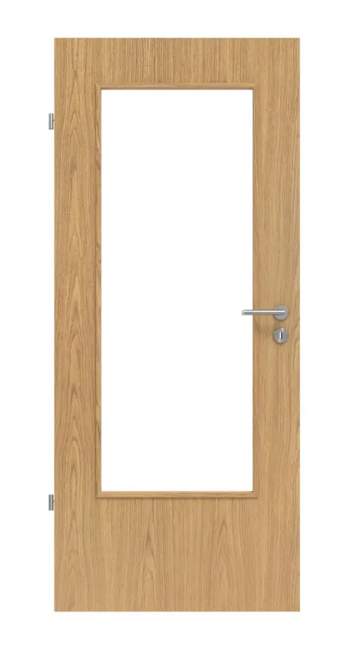 WESTAG drzwi do pomieszczeń wilgotnych Jasny Dąb EiB 310 PortaLit CPL z przeszkleniem LA-DIN