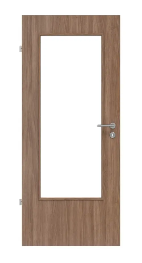 WESTAG Drzwi do pomieszczeń wilgotnych Orzech włoski Noce NU 736 GetaLit HPL z przeszkleniem LA-DIN